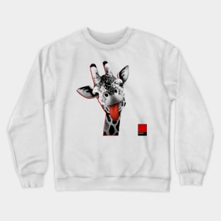 GIRAFFE RED - black full  by COLORBLIND WorldView Crewneck Sweatshirt